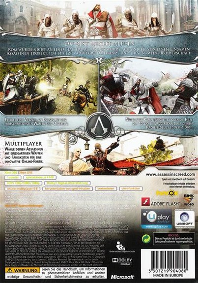 Assassins Creed: Brotherhood - D1 Version OHNE DLCs  XB360