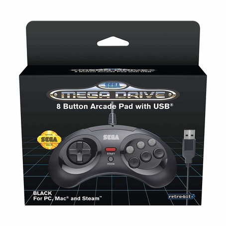 Controller 8-Button Arcade Pad USB - Schwarz PC/SWITCH