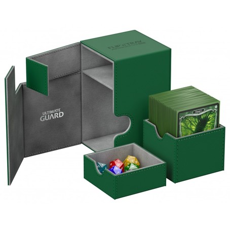 Deck Box FlipnTray (100+) - XenoSkin Grün
