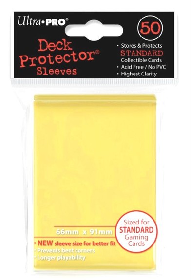 Deck Schutzhüllen (50 Stk) - Standard - Gelb