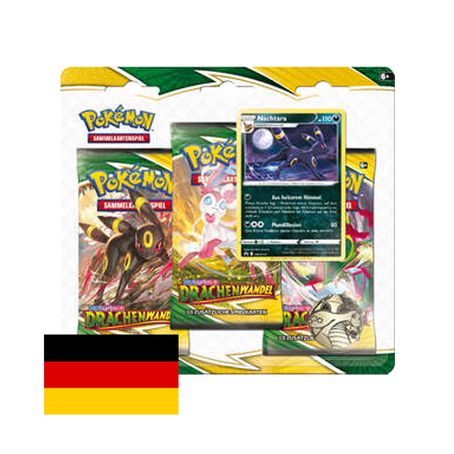 Drachenwandel Nachtara 3-Pack Blister (DE) - Pokémon Schwert & Schild