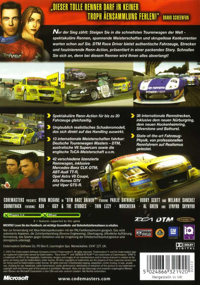 DTM Race Driver  Xbox