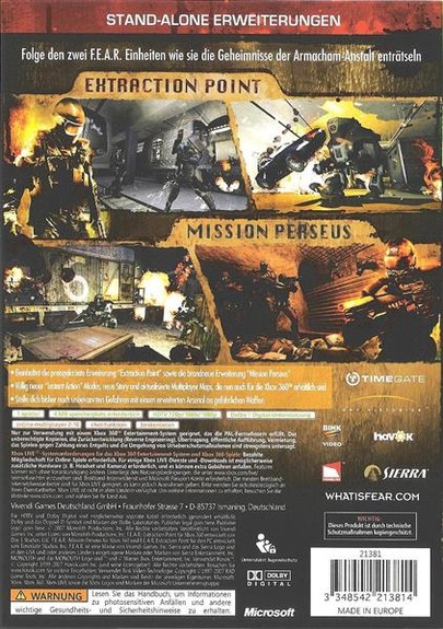 F.E.A.R. Files - Extraction Point / Mission Perseus  XB360
