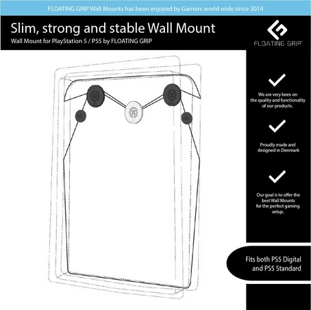 Floating Grip - Wall Mount PS5 black