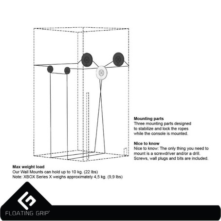 Floating Grip - Wall Mount XBOX Series X black