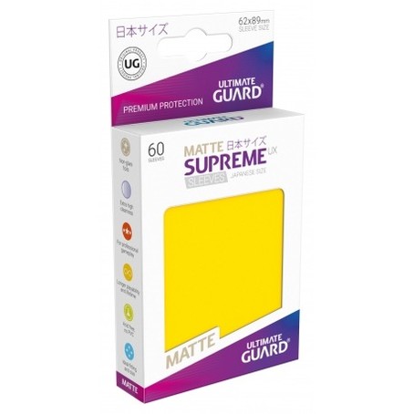 Gelb Small Supreme UX Matte Sleeves (60 Stk)