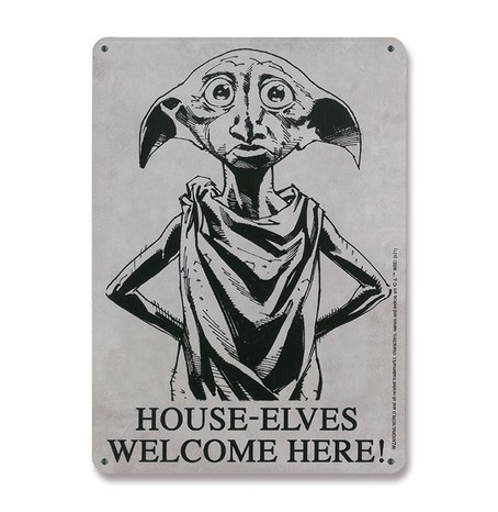 Harry Potter Blechschild - House-Elves 15 x 21 cm