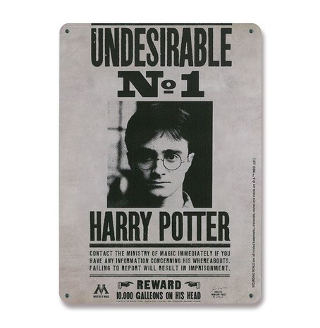 Harry Potter Blechschild - Undesirable No.1 15 x 21cm