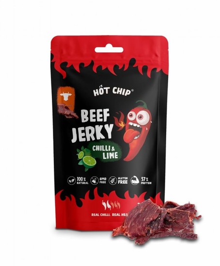 Hot Chip Beef Jerky - Chilli & Lime 25g