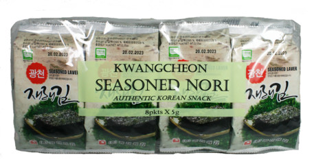 Kwangcheon Seasoned Laver - Salt 8-Pack 40g