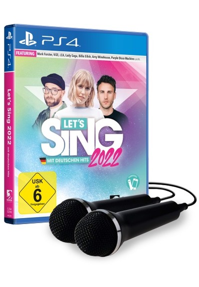 Lets Sing 2022 + 2 Mikrofone  PS4
