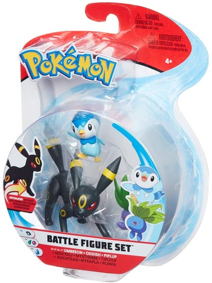Nachtara, Myrapla, Plinfa Battle Figuren Set - Pokémon