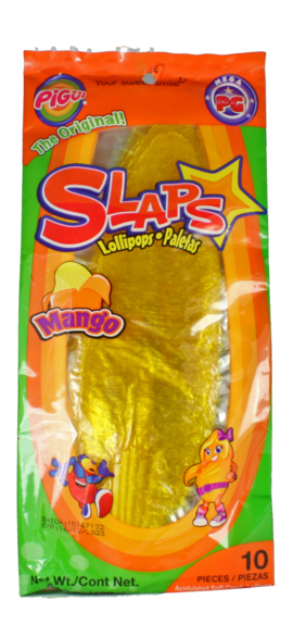 Pigüi Slaps Lollipops - Mango 10-Pack 100g