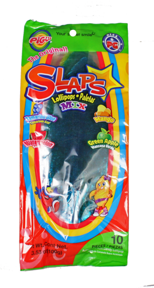 Pigüi Slaps Lollipops - Mixed 10-Pack 100g