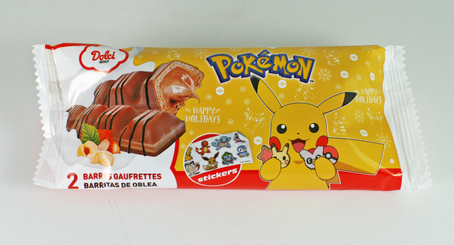 Pokemon Knusperwaffel + Sticker  2x22,5g