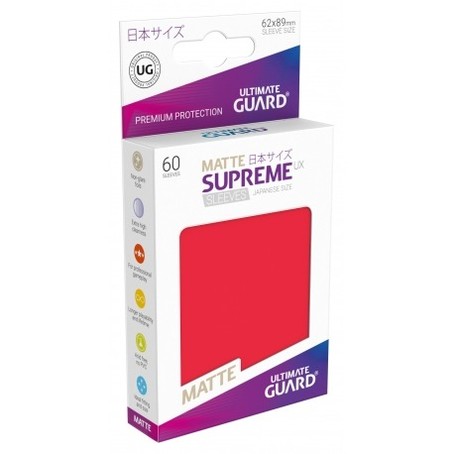 Supreme UX Matte Sleeves (60 Stk) - Small Size - Rot