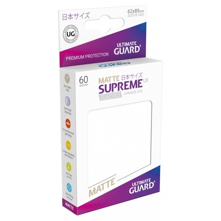 Supreme UX Matte Sleeves (60 Stk) - Small Size - Weiß