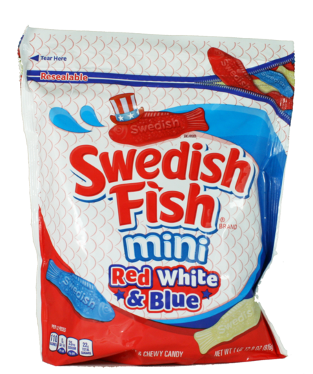 Swedish Fish mini - Red White & Blue 816 g