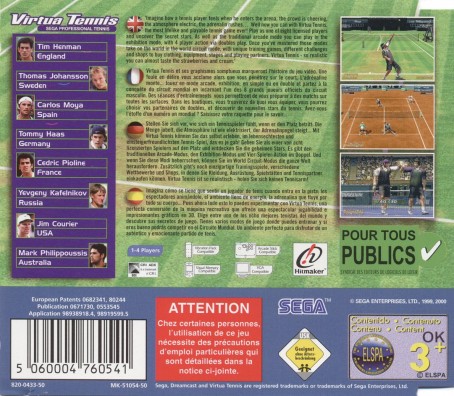Virtua Tennis  Dreamcast