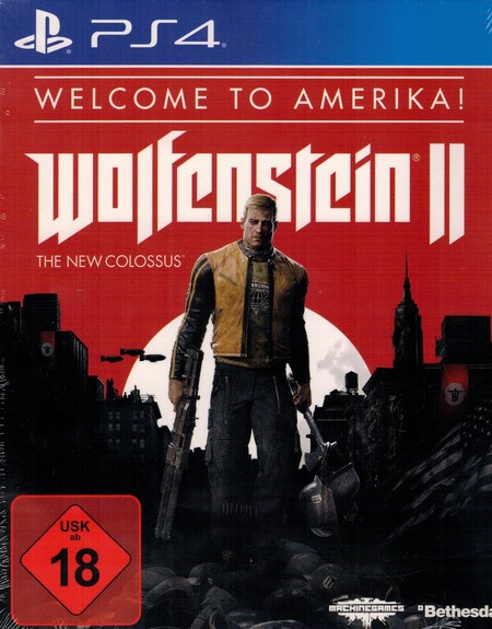 Wolfenstein 2 The new Colossus Welcome to Amerika OHNE DLC - Inkl. Buch + Kartenhülle  PS4