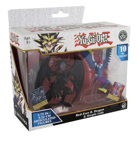 Yu-Gi-Oh! - Rotäugiger Schwarzer Drache & Harpyie Battle Figur Set (2Stk)