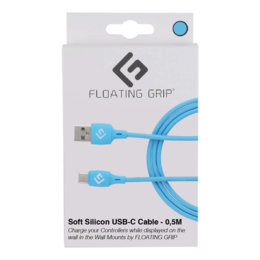 Floating Grip USB-C Silikon Ladekabel blau