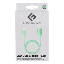 Floating Grip USB-C LED Ladekabel green