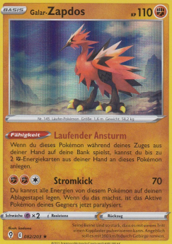 Galar-Zapdos 082/203 Holografisch NM (DE) - Pokémon TCG