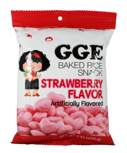 GGE Baked Rice Snack - Strawberry Hearts