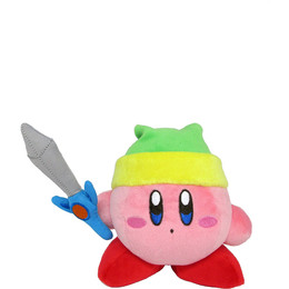 Kirby Plüschfigur mit Schwert
