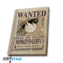 One Piece Notizbuch - Wanted Luffy A5