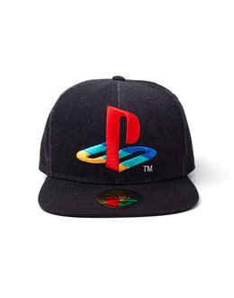 PlayStation Logo Snapback Cap Denim black