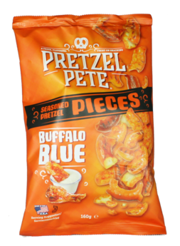 Seasoned Pretzel Pieces - Buffalo Blue 160 g
