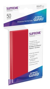 Supreme UX Kartenhüllen (50 Stk.) - Standard Größe - Rot