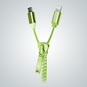 2in1 Zipper Charge&Sync Cable, green