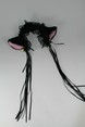 Haarreif Katze mit Glocken schwarz/pink