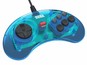 SEGA Mega Drive Controller 6-Button Arcade Pad - Clear Blue