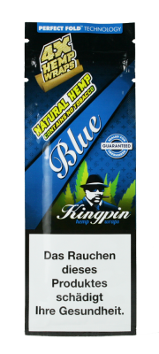 Kingpin Natural Hemp Wraps - Blue 4-Pack