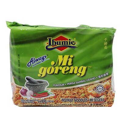 Mi Goreng - Perisa Sambal Udang (5 Pack x80g) 400 g