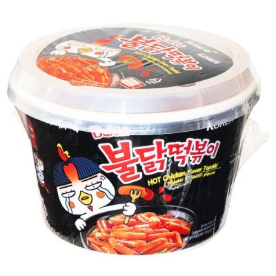 Samyang Hot Chicken Topokki 185g – scharfe koreanische Reiskuchen mit Sauce