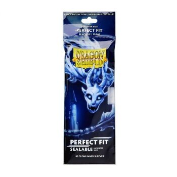 Clear: Dragon Shield Japanese Perfect Fit Sealable Inner Sleeves (100 Stk)