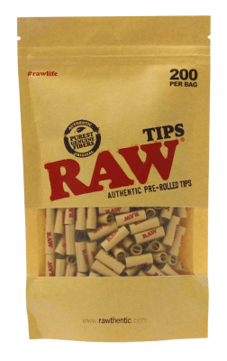 RAW Prerolled Tips 200-Pack