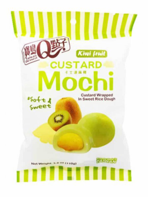 Kiwi Custard Mochi 110g – Weicher Reiskuchen mit cremiger Kiwi-Füllung