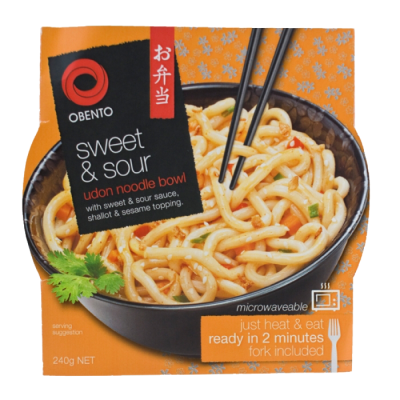 Obento Sweet & Sour Udon Noodle Bowl 240g