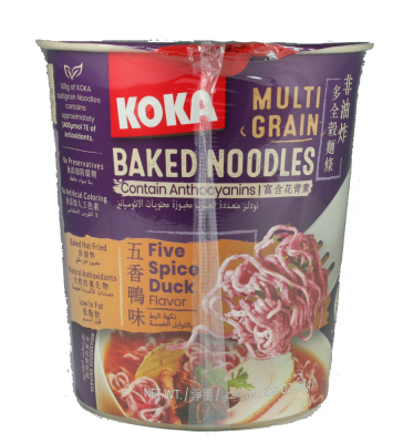 Koka Purple Multigrain Noodles Cup - Five Spice Duck Flavour 65g