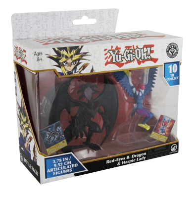 Yu-Gi-Oh! - Rotï¿½ugiger Schwarzer Drache & Harpyie Battle Figur Set (2Stk)