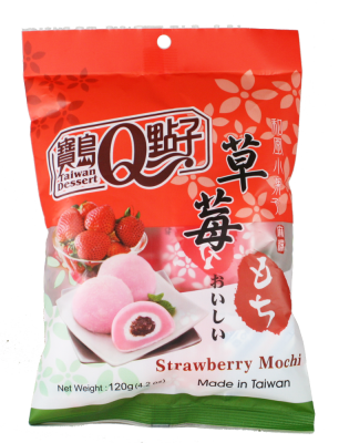 Erdbeer Mochi 120g – Japanischer Reiskuchen mit süßer Füllung