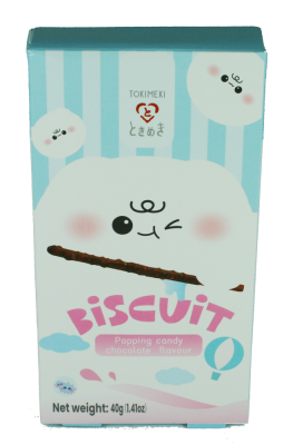 Tokimeki Biscuit Stick Popping Candy  Chocolate 40g