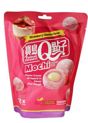 Mochi Strawberry Cheese 180g – Weicher Reiskuchen mit Erdbeer-Käse-Füllung