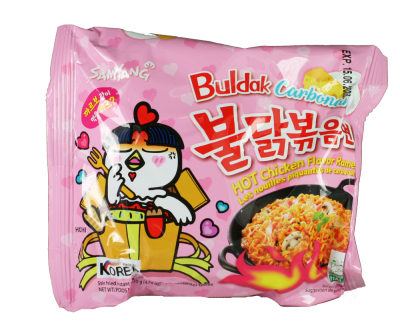 Samyang Buldak Hot Chicken Ramen Carbonara 130g – cremig scharfe Instant Nudeln